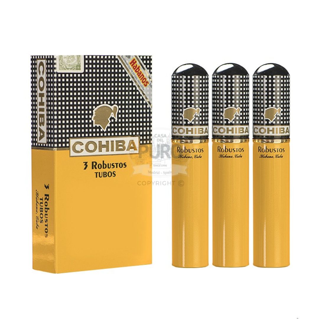 COHIBA ROBUSTOS PETACA TUBO X3 UNDS