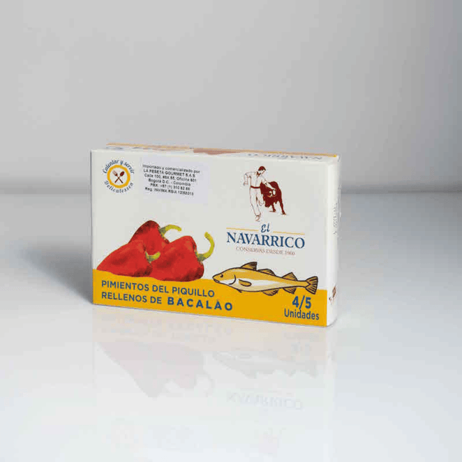El Navarrico Pimientos Del Piquillo Rellenos De Bacalao*260 gr