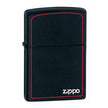 Encendedor Zippo Negro Mate Con Borde Rojo