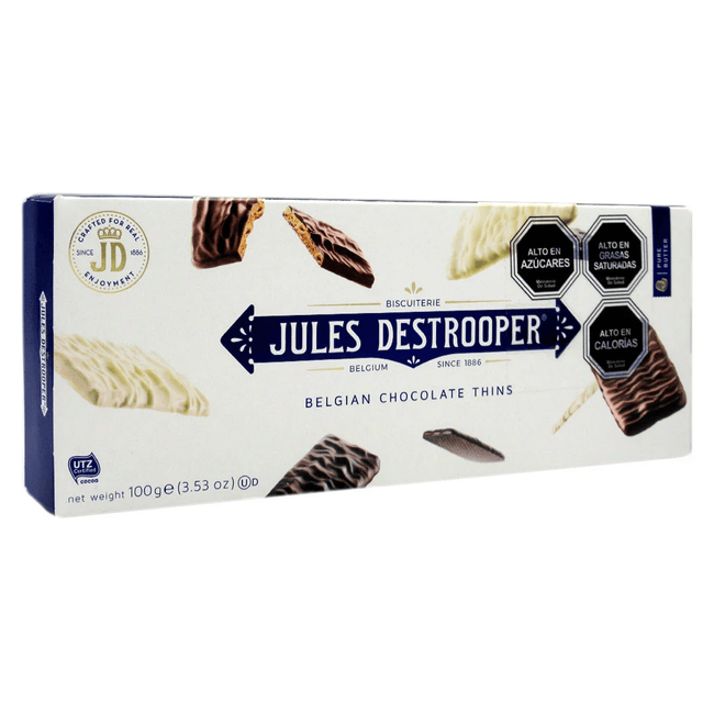 JULES DESTROOPER BELGUIAN CHOCOLATE THINS *100 G