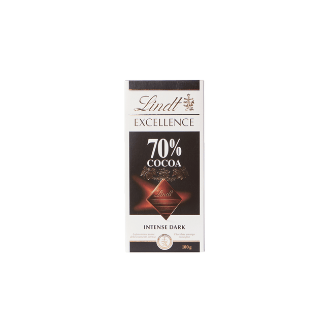 Lindt Excellence Intense Dark 70% Cocoa *100 GR.