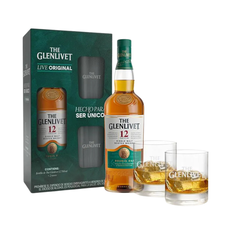 THE GLENLIVET 12 AÑOS+ VASOS*700 ML